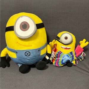 Yellow and Blue Minion Plush Duo